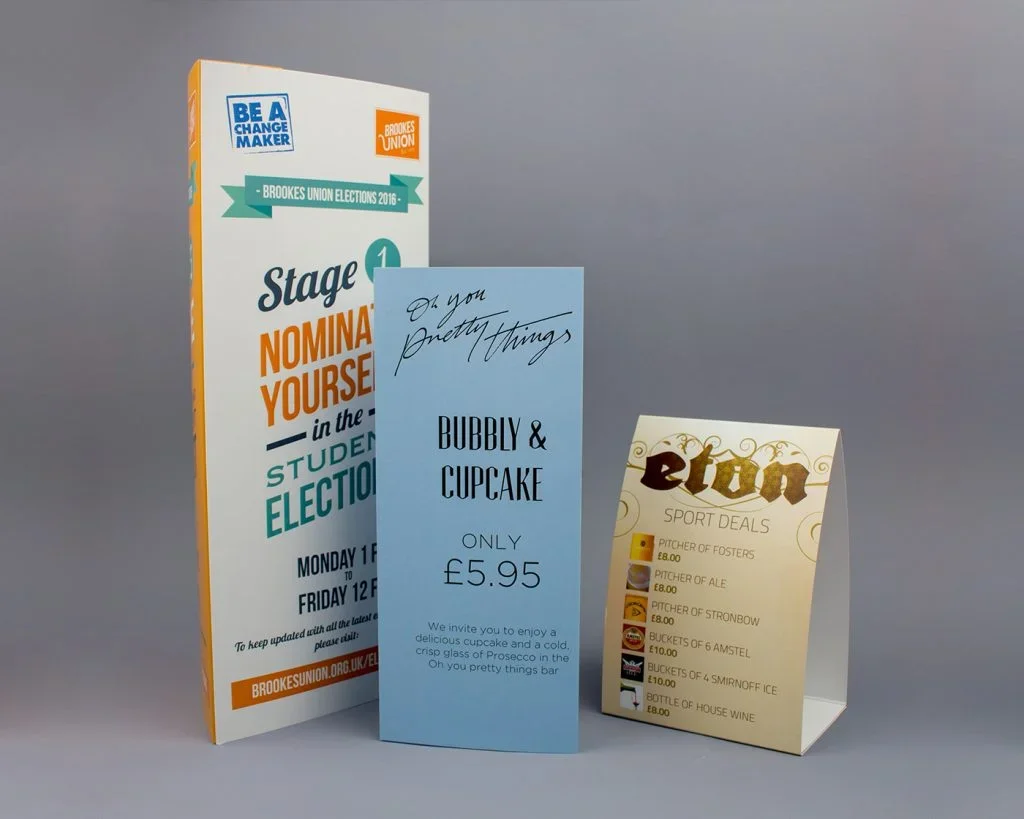 Table Tents Printing Tamworth